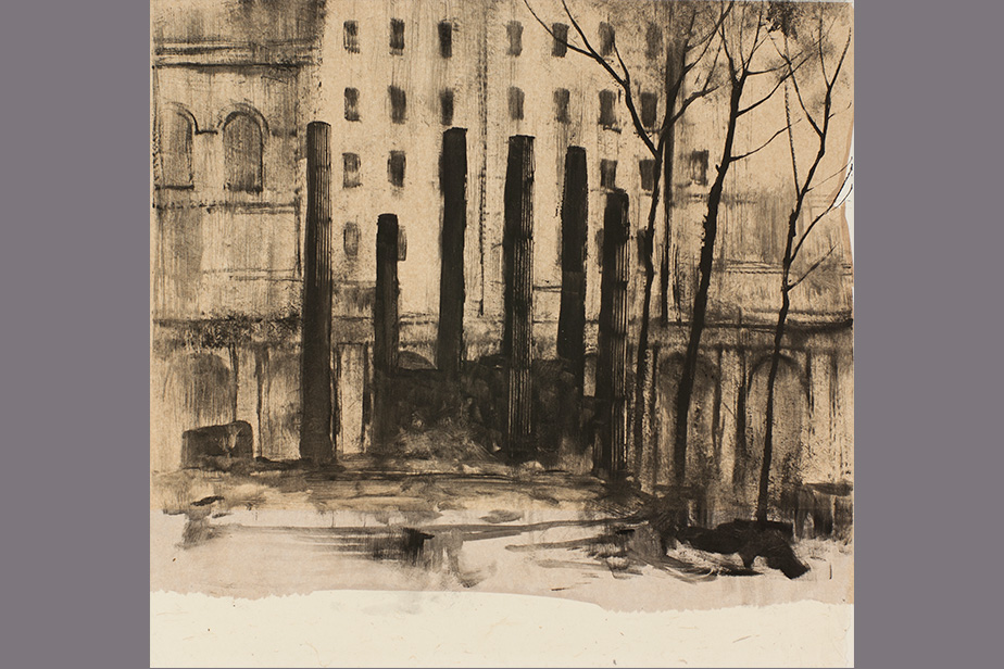 Monotype - Ruines et colonnes - Gerard Jan