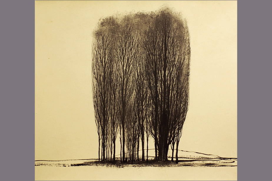 Monotype - Rangée d'arbres - Gerard Jan