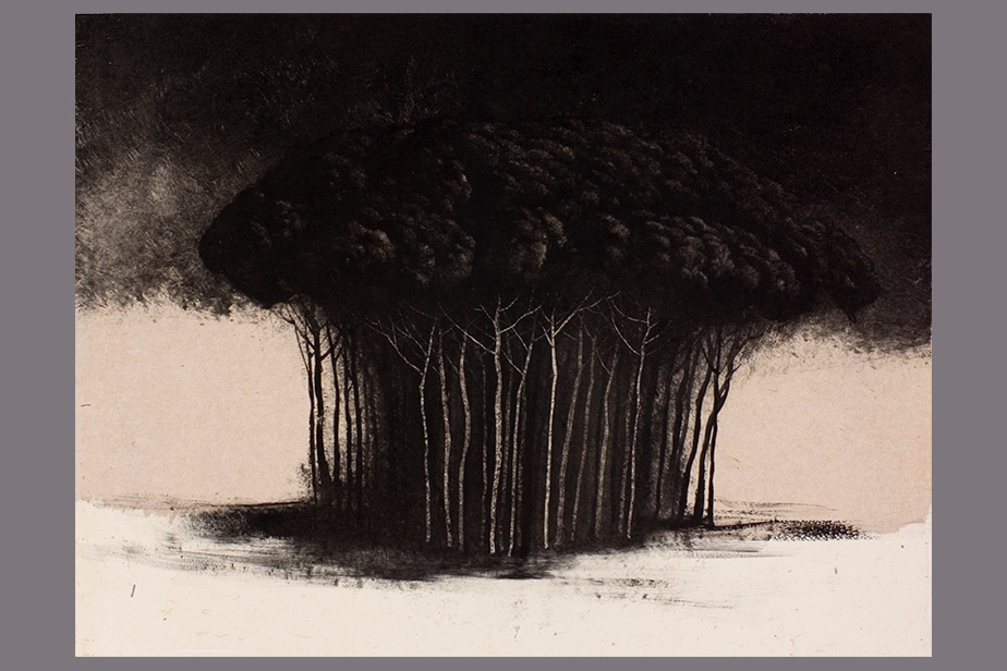 Monotype - Groupe d'arbres, Ostia - Gerard Jan