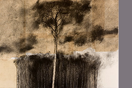Monotype - Grand arbre, nuage - Gérard Jan
