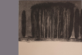 Monotype - Grands pins et cyprés - Gérard Jan