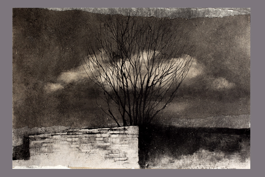 Monotype - nuage d'hiver - Gerard Jan