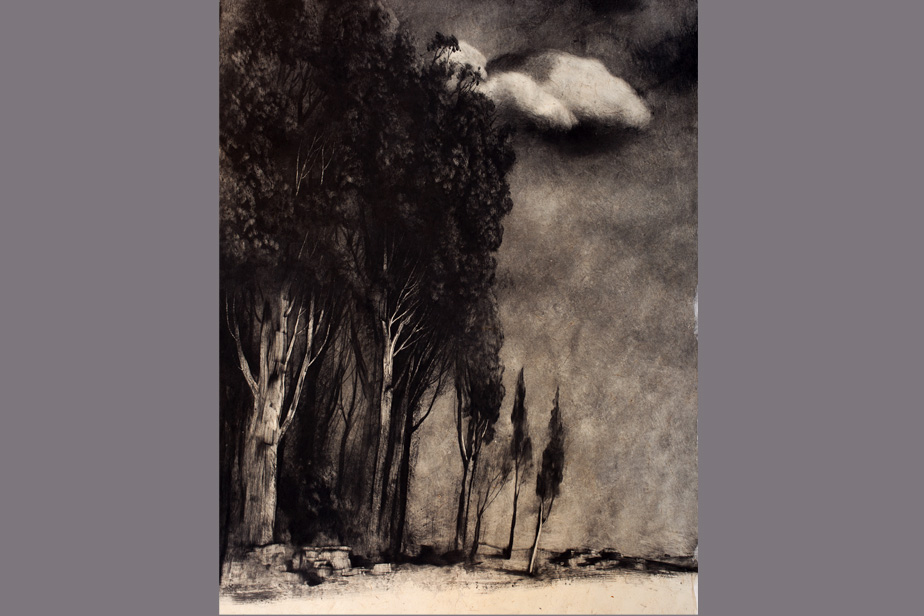 Monotype - Lisière et nuages - Gerard Jan