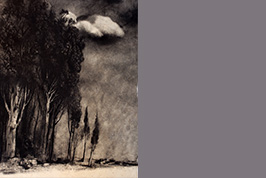 Monotype - Lisière et nuages - Gérard Jan