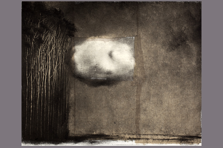 Monotype - Lisière et nuage - Gerard Jan