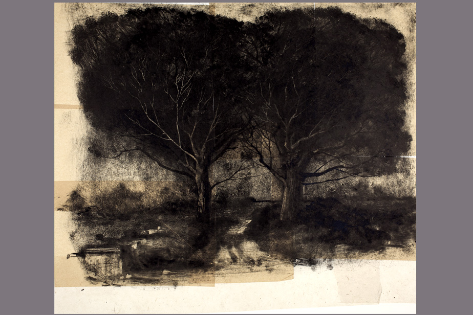Monotype - Chemin sous les arbres - Gerard Jan