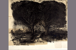 Monotype - Chemin sous les arbres - Gérard Jan