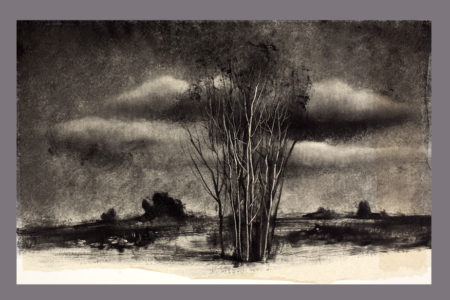 Monotype - Bosquet, nuage - Gerard Jan