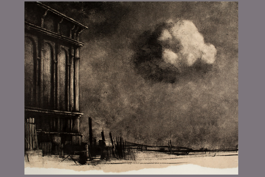 Monotype - Edifice et nuage - Gerard Jan