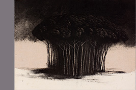 Monotype - Groupe d'arbres, Ostia - Gérard Jan