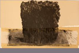 Monotype - Bouquet d'arbres, champ - Gérard Jan