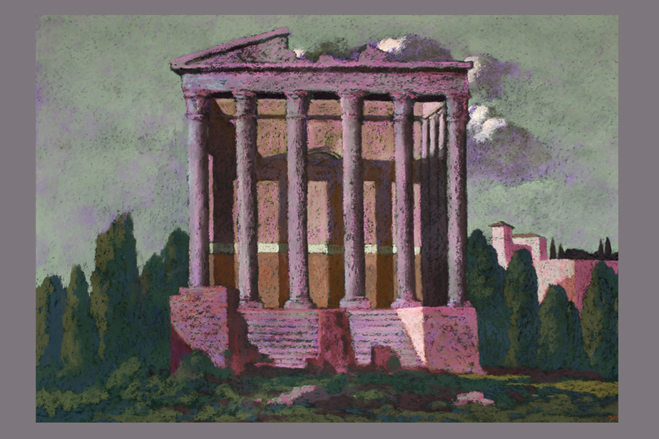 Pastel - Temple, Forum - Gerard Jan