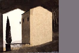 Monotype - Deux façades en pignon - Gérard Jan