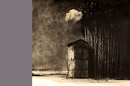 Monotype - Hangar et nuage - Gérard Jan