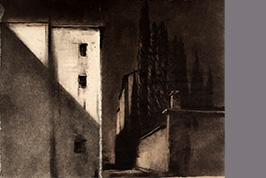 Monotype - Angle d'immeuble à Palerme - Gérard Jan