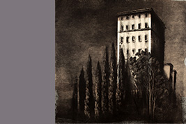 Monotype - Grand immeuble à Rome - Gérard Jan